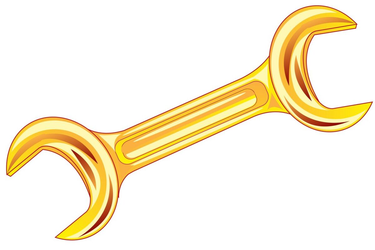 Гаечный ключ желтый