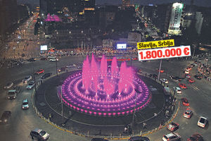 SPISKANI MILIONI: Fontana na Slaviji skuplja od najskuplje