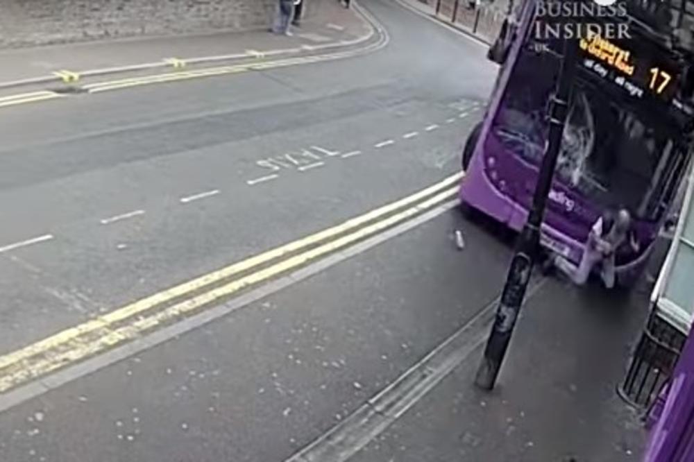 (VIDEO) NAJSREĆNIJI ČOVEK NA SVETU: Udario ga autobus, on ustao i samo odšetao
