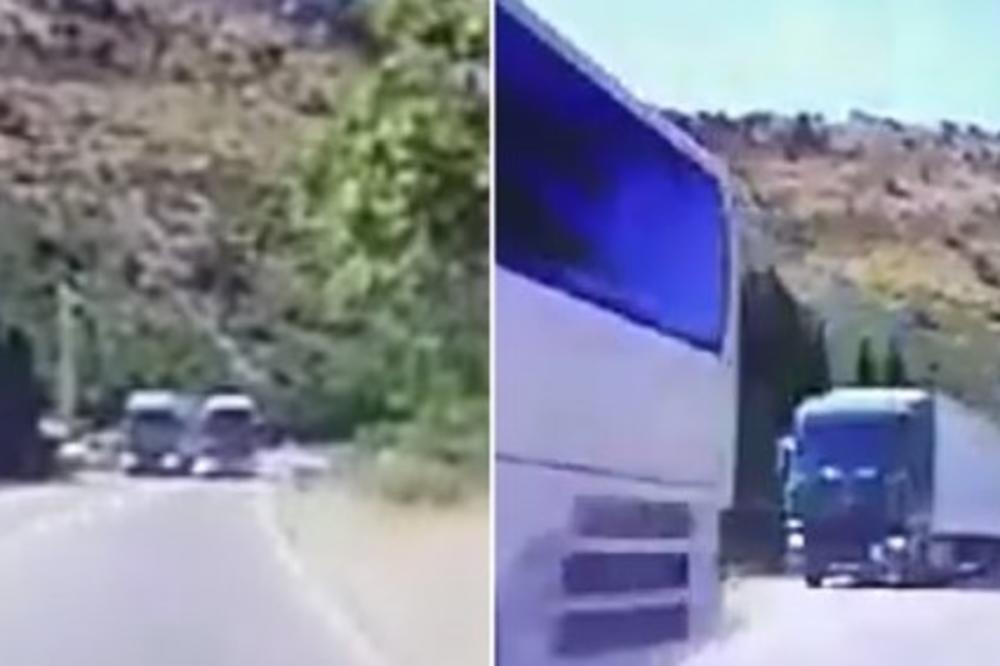 (VIDEO) GLEDALI SMRTI U OČI: Zastrašujući snimak sa crnogorskih drumova!