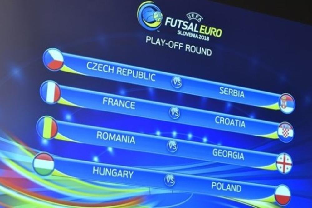 Srbija protiv Češke u baražu za Evropsko prvenstvo u futsalu