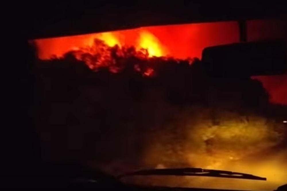 (VIDEO) SNIMAK UŽASA! SPASAVALI ŽIVU GLAVU USRED NOĆI: Ovako su turisti u Crnoj Gori bežali od vatrene stihije!