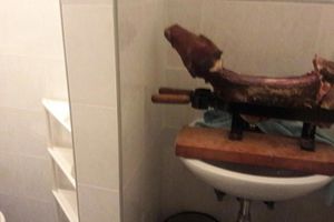 (FOTO) SPECIJALITET KUĆE: U ovoj kafani pršut drže u toaletu, cela Istra zgrožena!