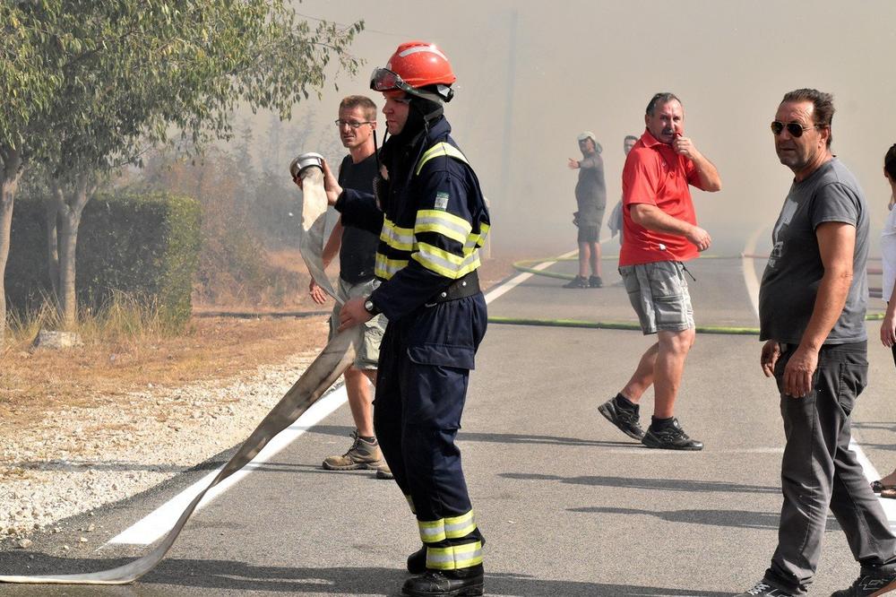ZAPALIO SE ŠKOLSKI AUTOBUS KOD RIJEKE: Vatrogasci intervenisali, ali je čitav izgoreo! A onda je vatra krenula ka šumi (VIDEO)