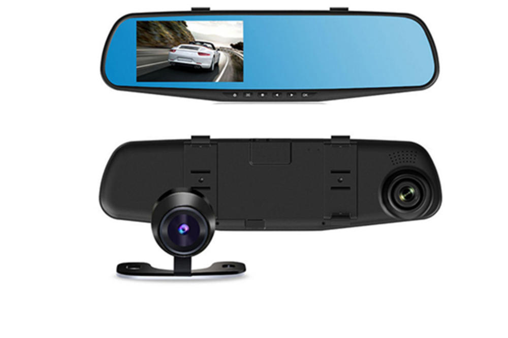 HIT AKCIJA: Retrovizor + DVR snimač vožnje + prednja kamera + kamera za rikverc