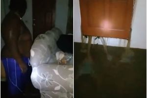 (VIDEO) STRAŠNI TRENUCI: Pogledajte kako ova porodica nemoćno gleda dok im voda ulazi u kuću, a vrata samo što ne puknu