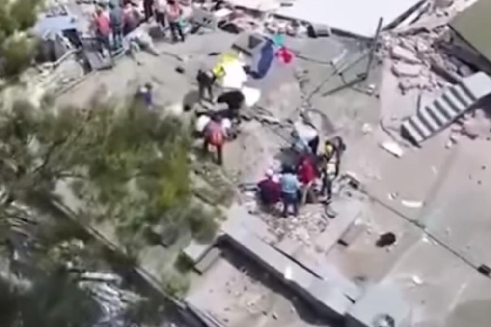 (VIDEO) OSTALE SAMO RUŠEVINE: Snimak dronom pokazuje strašne posledice zemljotresa u Meksiku