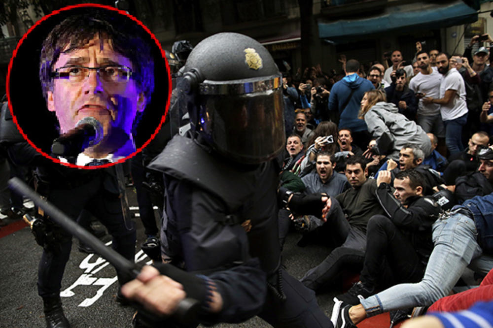 POLICIJA POKUŠALA DA SPREČI LIDERA KATALONIJE DA GLASA: Ova brutalnost je večna sramota za Španiju!