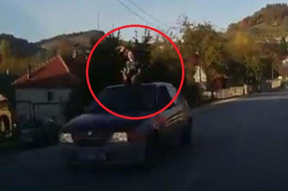 (VIDEO) VOZIO DETE NA KROVU AUTOMOBILA: Uhapšen vozač iz Viteza