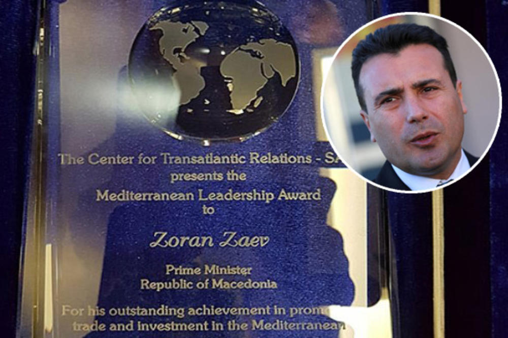 ZAEVU PRESTIŽNO PRIZNANJE: Makedonski premijer dobitnik nagrade Lideri Mediterana