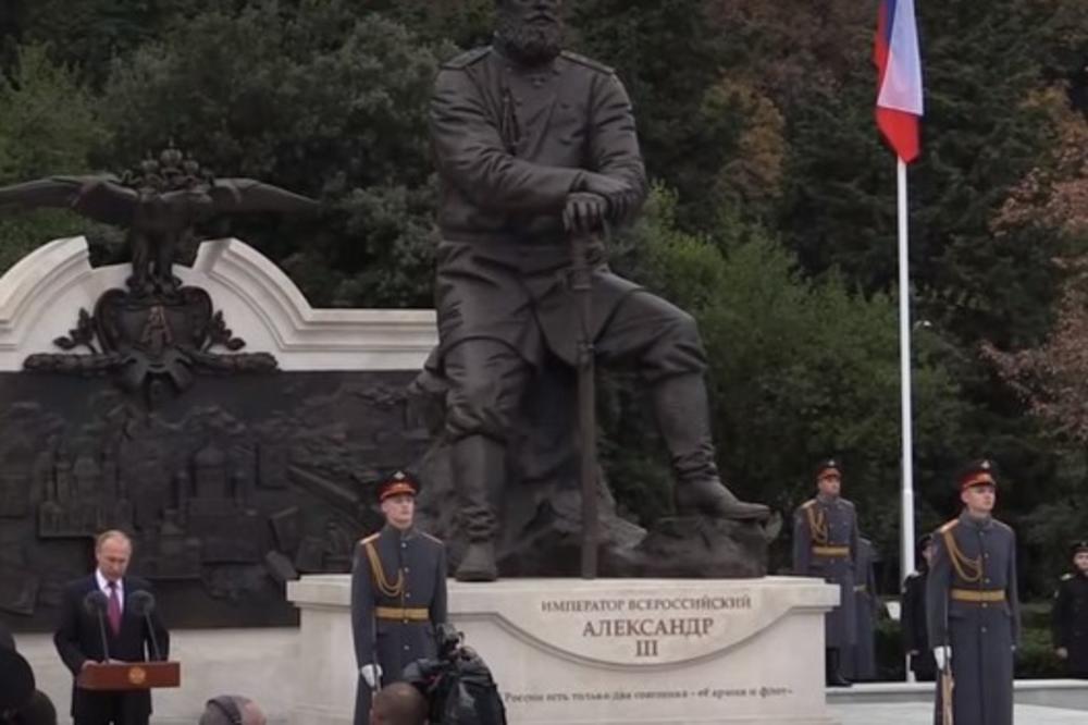 (VIDEO) PUTIN NA KRIMU: Ruski predsednik otkrio spomenik ruskom caru mirotvorcu!