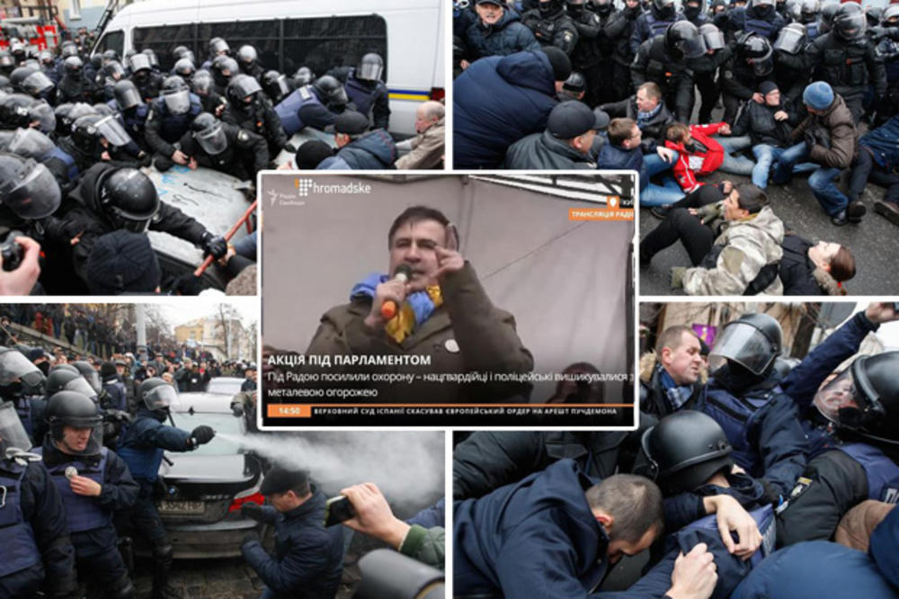 (VIDEO) HAOS U KIJEVU: Sakašvili pred parlamentom zove narod na novi Majdan i traži Porošenkovu ostavku, tužilac mu preti hapšenjem
