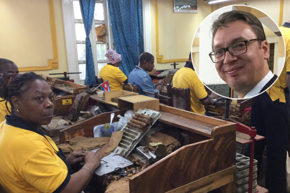 (FOTO) I DAČIĆ BI MU POZAVIDEO: Vučić u Havani u fabrici najskupljih kubanskih cigara