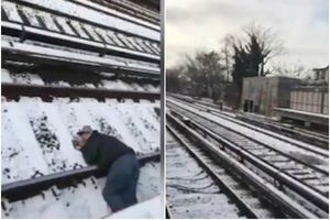 (VIDEO) OVO SU HEROJI: Videli su čoveka kako leži onesvešćen na šinama, a voz samo što nije stigao! Počela je prava drama!