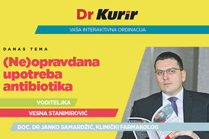 (NE)OPRAVDANA UPOTREBA ANTIBIOTIKA: Danas uživo u emisiji Dr Kurir razgovaramo sa doc. dr Jankom Samardžićem, kliničkim farmakologom