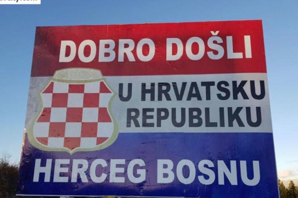 SKANDALOZNE PORUKE NA GRANICI: Dobrodošli u hrvatsku Herceg-Bosnu!