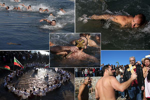 (FOTO PRIČA) BOGOJAVLJENJE ŠIROM SVETA: Ovako se danas plivalo za časni krst