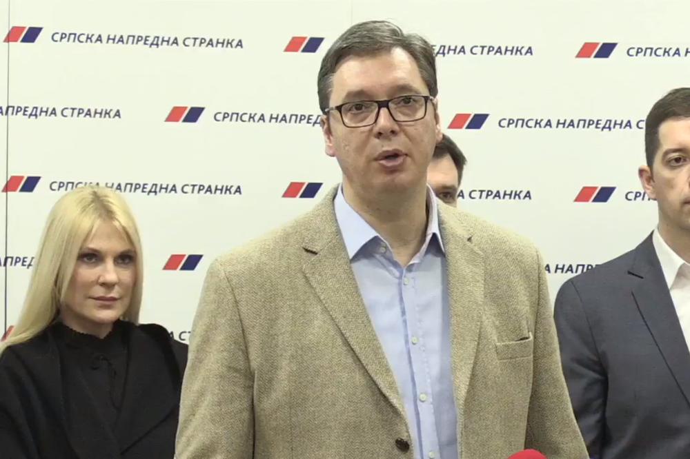 (KURIR TV) VUČIĆ POSLE SEDNICE VRHA SNS: Nema vanrednih parlamentarnih izbora, na glasanje samo u Beogradu!