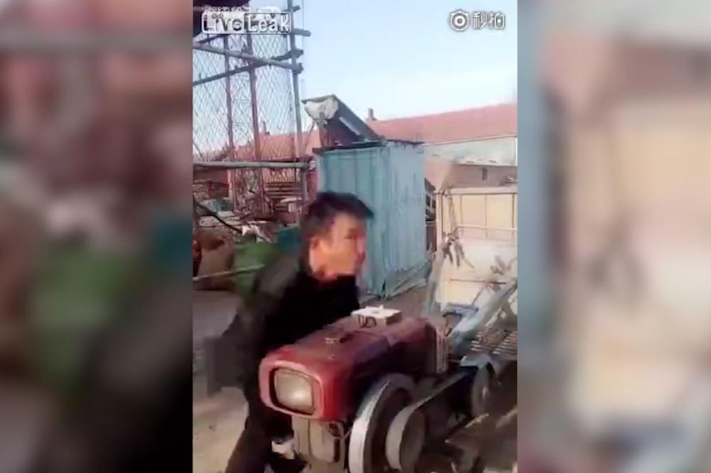 (VIDEO) BITLMANIJA DOK PALI TRAKTOR! Ili koliko traktor može da izblamira, to niko ne može!
