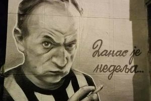 BEOGRAĐANI, DANAS JE NEDELJA: Grobari na istom mestu oslikali prekrečeni mural sa likom Duška Radovića! To je tek početak