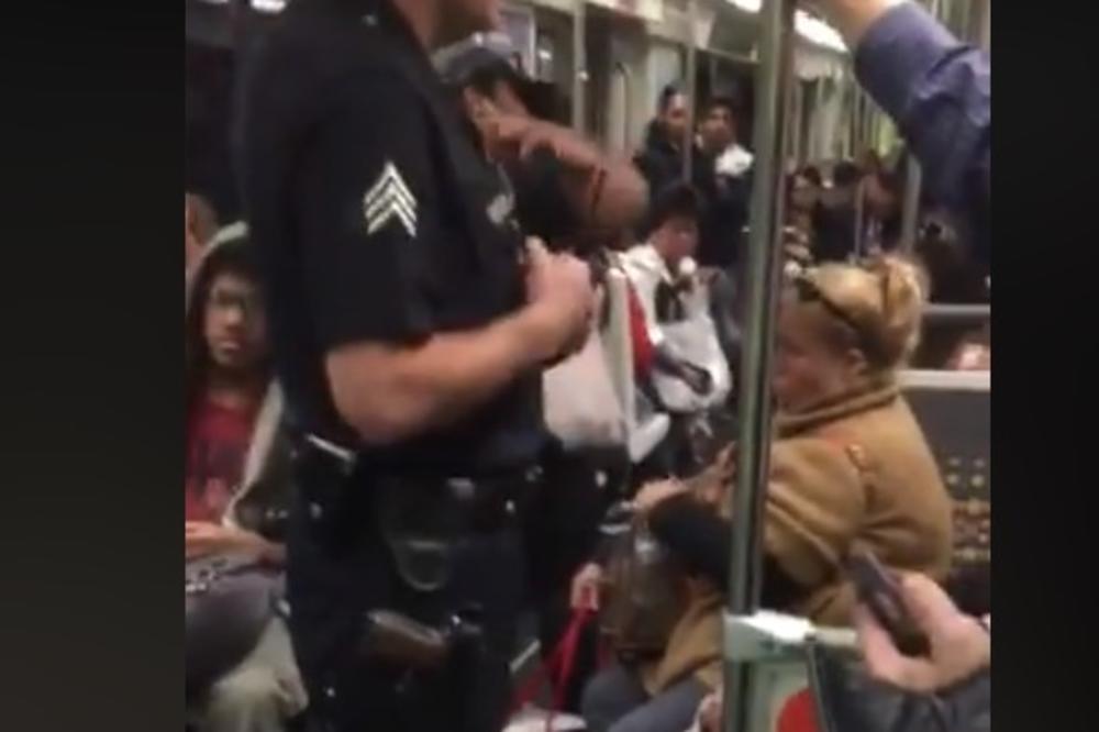 (VIDEO) SKANDAL U LOS ANĐELESU: Devojka imala kartu za metro, POLICAJAC JE IŠČUPAO IZ VAGONA I IZBACIO!