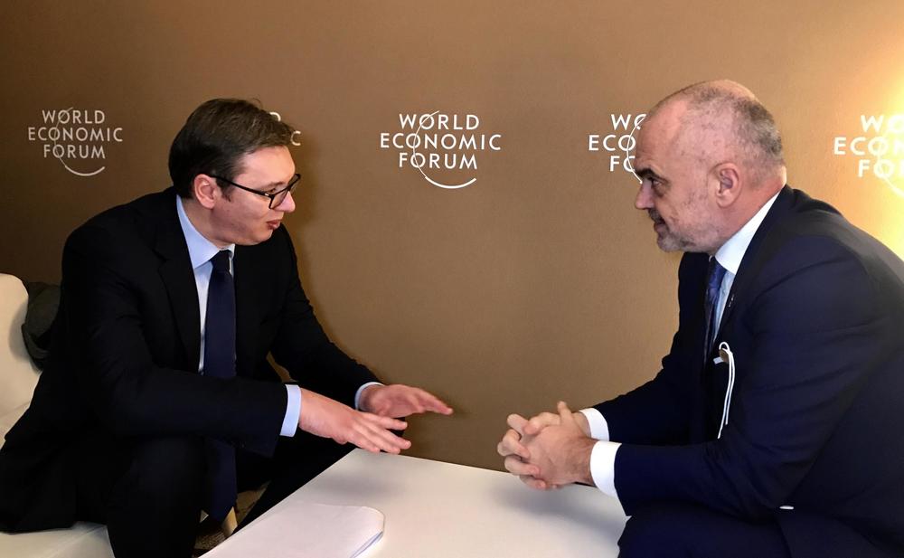 Aleksandar Vučić i Edi Rama u Davosu