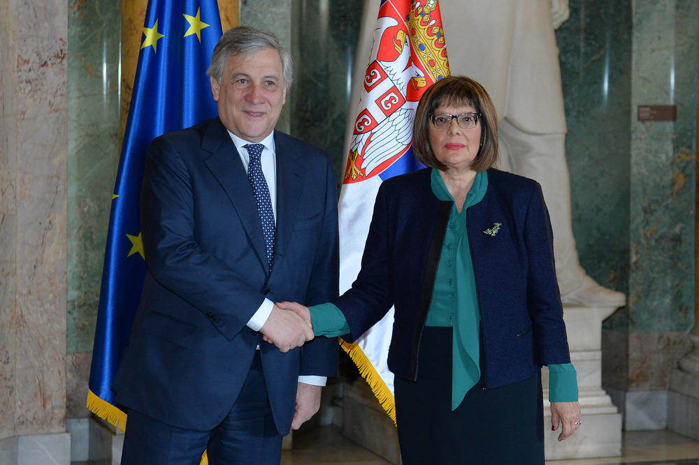 GOJKOVIĆ SA PREDSEDNIKOM EP: Srbija napredovala na evropskom putu, proširenje ponovo jedan od glavnih prioriteta EU