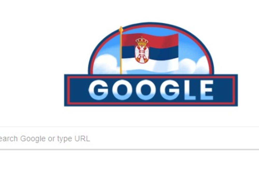 SRBIJO, SREĆAN TI DAN DRŽAVNOSTI: Ovako nam je čestitao Gugl, na pretraživaču se vijori srpska zastava!