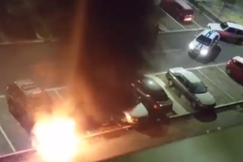 (VIDEO) DRAMA U PODGORICI: Zapaljen automobil poznatog advokata!
