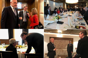 (FOTO) VUČIĆ SA VRHOM EU U SOFIJI: Predsednik Srbije na radnom ručku sa Junkerom i Hanom, razgovarao sa Mogerinijevom, Tačijem i Ramom