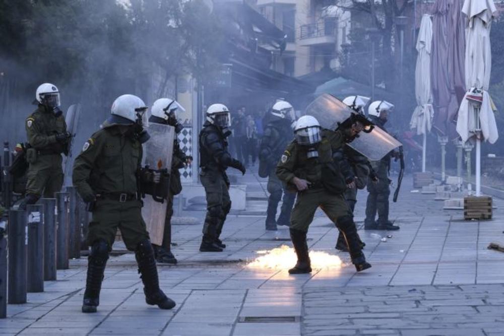 Sukob anarhista i policije u Solunu