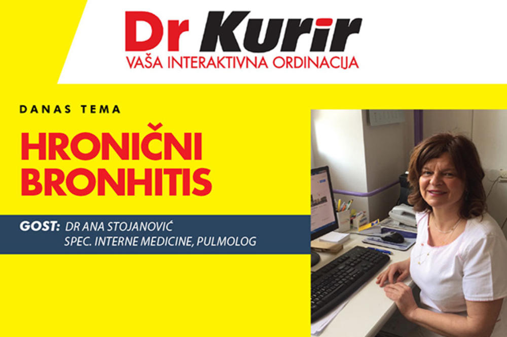 DANAS U EMISIJI DR KURIR UŽIVO SA PULMOLOGOM dr Anom Stojanović razgovaramo o hroničnom bronhitisu – uzrocima nastanka i lečenju