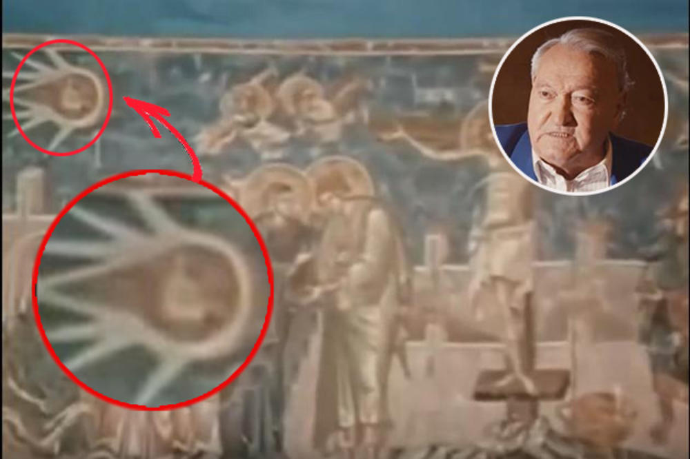 (FOTO) KONTROVERZNI ŠVAJCARSKI PISAC ŠOKIRAO SRBIJU! Otišao sam u manastir Dečane i svojim očima video vanzemaljce oslikane na fresci!
