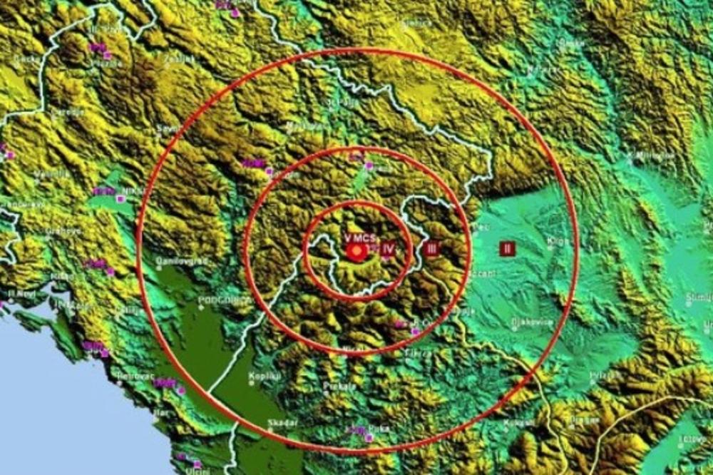 PONOVO SE TRESLO U CRNOJ GORI: Zemljotres u okolini Plava