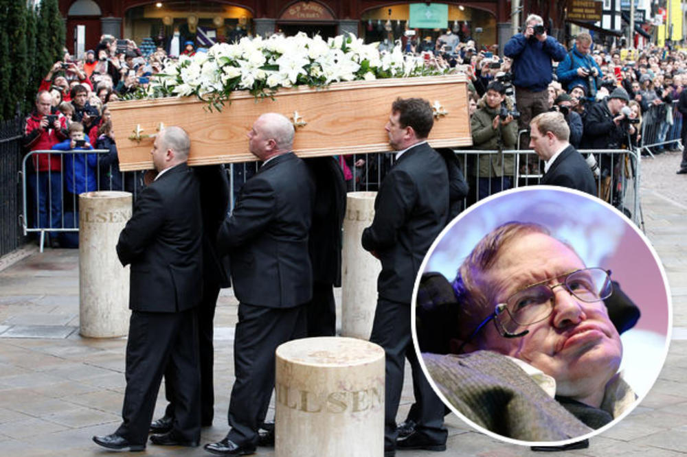 (VIDEO) ZVONA ZA BLISTAVOG NAUČNIKA ZVONE 76 PUTA: Na sahrani Stivena Hokinga u Kembridžu više od 500 ljudi
