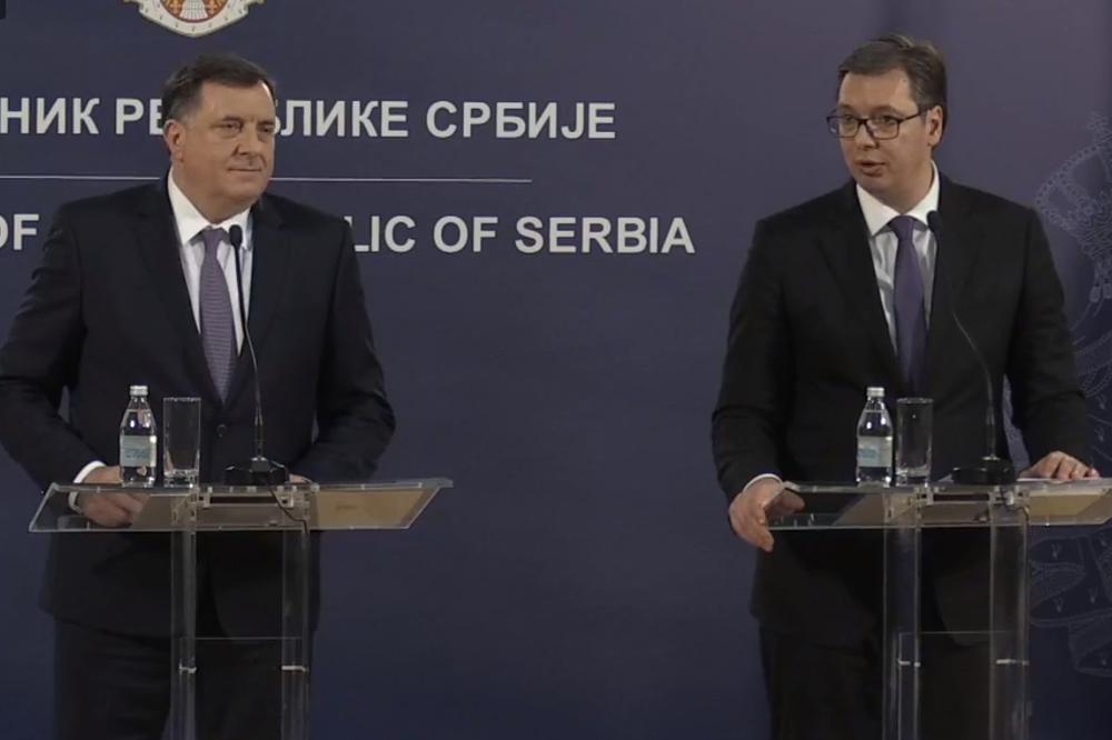DODIK: Vučiću, molim te, nemoj dolaziti u Istočno Sarajevo pre izbora u BiH