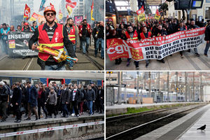 (VIDEO) FRANCUSKA PARALISANA I BIĆE SVE GORE: Vozovi stoje, građani očajni, a sve više železničara u štrajku!