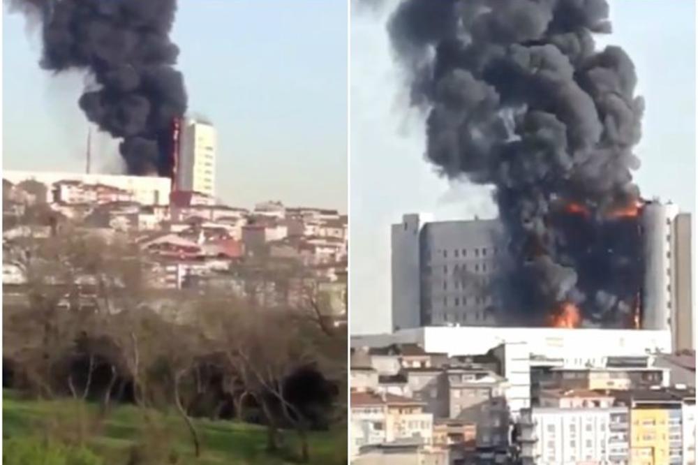 (VIDEO) VELIKI POŽAR U ISTANBULU: Vatra zahvatila nekoliko spratova bolnice