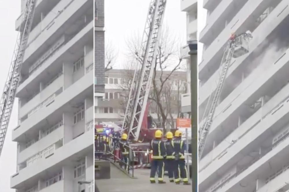 (VIDEO) POŽAR ZAHVATIO SOLITER U LONDONU: Gust dim prekrio ceo kraj! Više od 60 vatrogasaca se bori sa stihijom!
