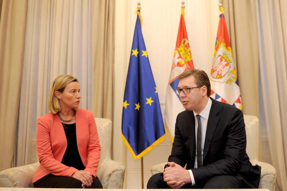 VUČIĆ PRIMIO MOGERINI: Predsednik Srbije razgovarao sa visokom predstavnicom EU