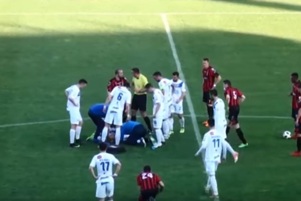 (VIDEO) KOMEDIJA U BOSNI: Lekar jurio da pomogne povređenom fudbaleru, a onda ga zviznuo! Pogledajte kako
