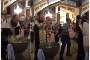 KRŠTENJE KOJE JE ZGRANULO SVET: Pop brutalno bacao dete u vodu i vitlao njime ko da je igračka! Reakcija RODITELJA je šokantna! (VIDEO)