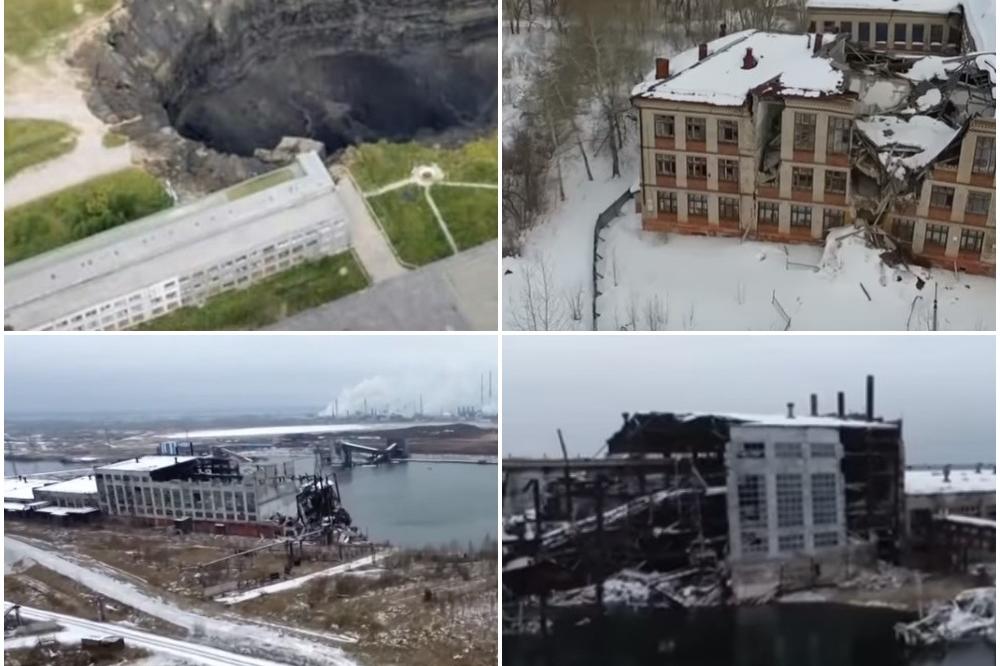 OVAJ GRAD PROŽDIRE ZEMLJA: Pogledajte kako izgeda snimak dronom mesta pod Uralom koje nestaje deo po deo! (VIDEO)