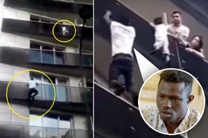 DETE VISILO SA 4. SPRATA, MIGRANT GA SPASAO: Skočio na zgradu, rizikovao život i uhvatio dete! PARISKI SPAJDERMEN DOBIJA DRŽAVLJANSTVO (VIDEO)