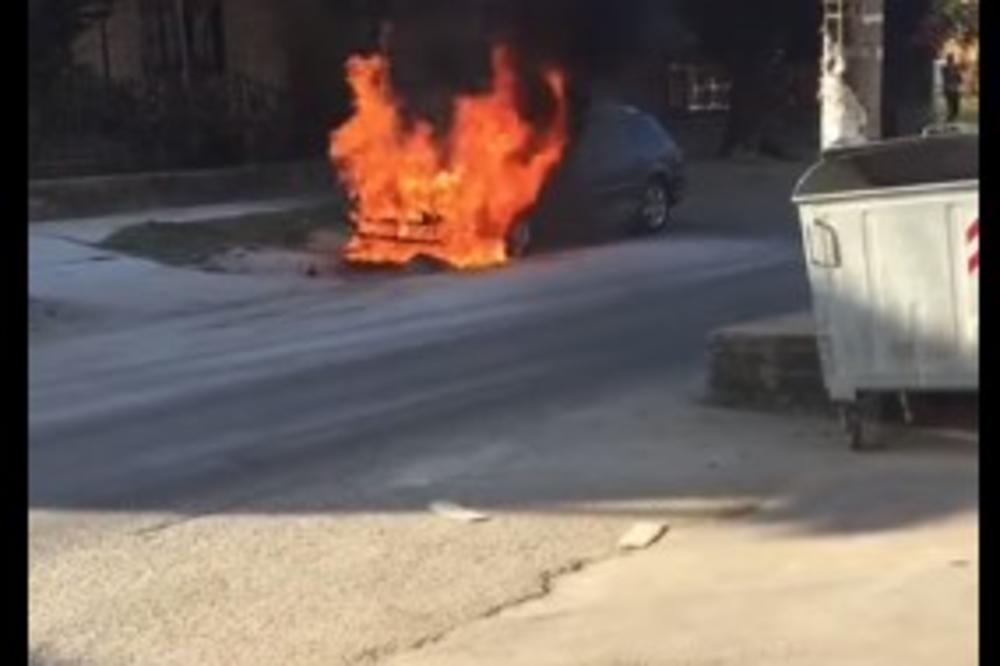 INCIDENT U NOVOM SADU: Potpuno izgoreo automobil u Veterniku