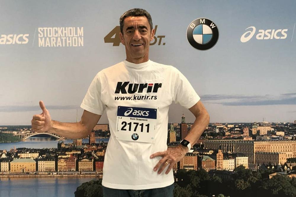 KURIROVA MAJICA GA DOVELA DO CILJA: Rekorder iz Beograda istrčao maraton u Stokholmu