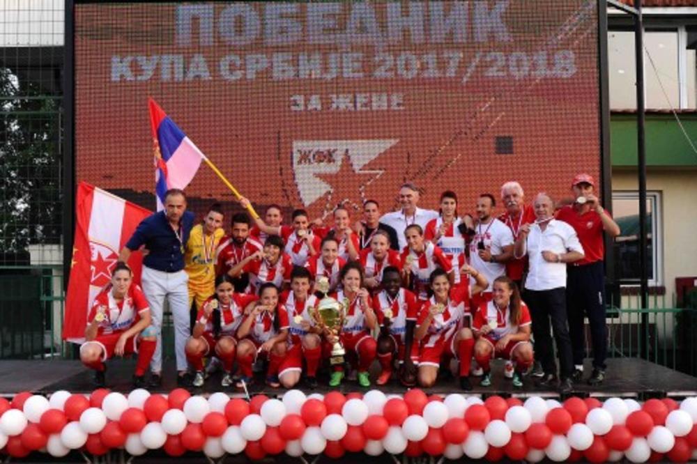PRVI TROFEJ U ISTORIJI: Fudbalerke Crvene zvezde osvojile Kup Srbije