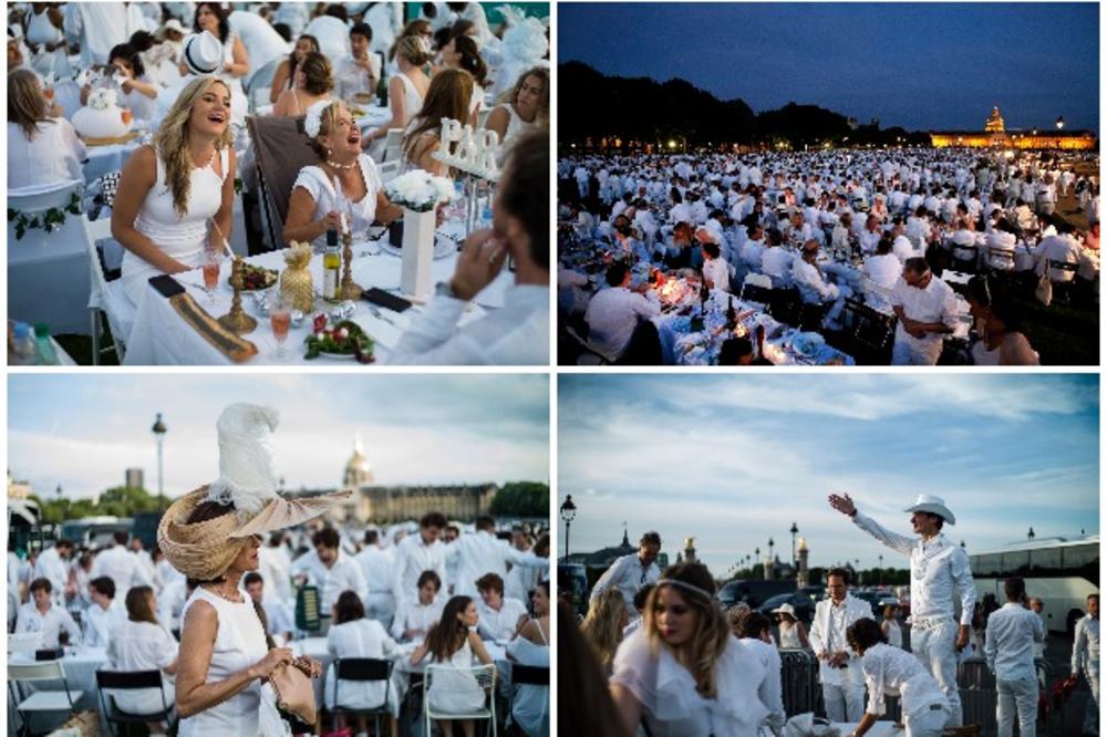 LOKACIJA JE BILA MISTERIJA DO POSLEDNJEG TRENUTKA: 30.000 ljudi u Parizu zajednički večeralo obučeno u belo (FOTO, VIDEO)
