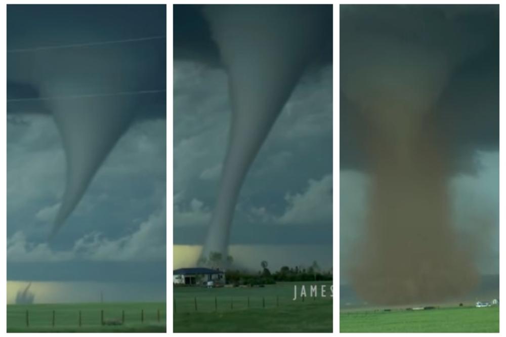 STRAVIČNO LEPO! Iz auta snimio savršeni tornado, IZGLEDA NESTVARNO! (VIDEO)