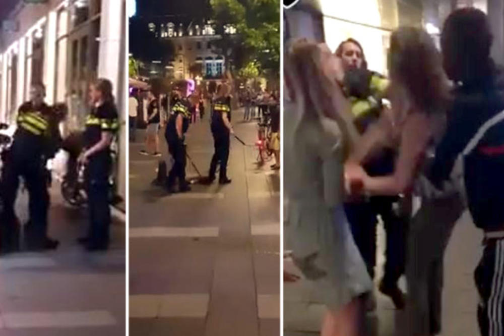 NEVIĐENA BRUTALNOST HOLANDSKE POLICIJE: Najpre je nokautirao devojku pesnicom, zatim je davio pendrekom, pa je patosirao (UZNEMIRUJUĆI VIDEO)